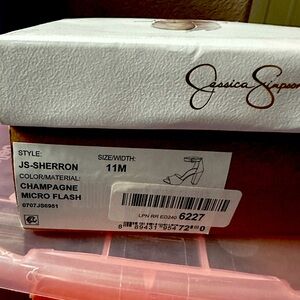 Jessica Simpson champagne micro flash heels women’s size 11 brand new in box
